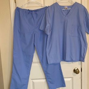 Scrub Pants and Top Blue